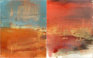Orpheus III Diptych oil on canvas 20 x 32 inches 51 x 82 cm 2021