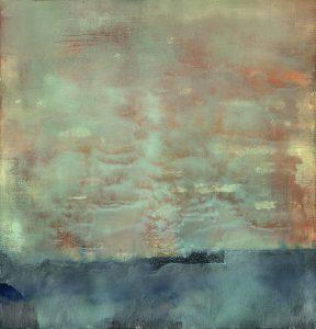 Simorgh Descending IX, oil on canvas, 75 x 72 inches (191 x 183 cm), 2018