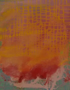 The Education of Icarus 38, oil on paper, 13.50 x 10.40 inches, (34 x 26.5 cm), 2025