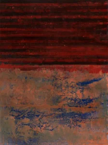 Verse XLVI, oil on paper, 12.20 x x9.25 inches (31.3 x 23.7 cm), 2023