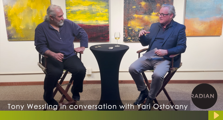 A conversation between Radian Gallery Founding Director Tony Wessling and the abstract painter Yari Ostovany at Radian Gallery in San Francisco | March 13 2024